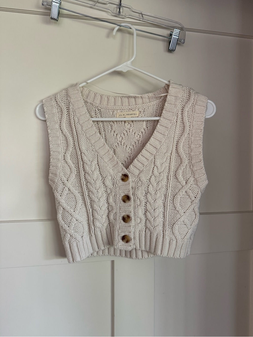 Pacsun LA Hearts Sweater Vest Crop